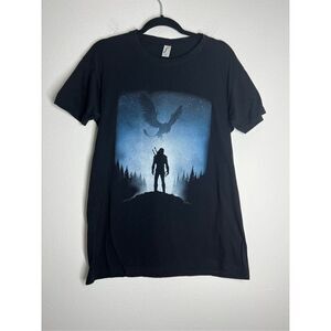 WHITE WOLF VS THE GRIFFIN Classic T-shirt Size M black Cotton
